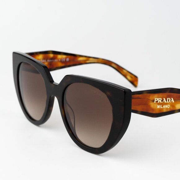 Prada Women Sunglasses Havana Brown Gradient Cat Eye PR14WS 2AU6S1 BRAND NEW - Picture 5 of 11